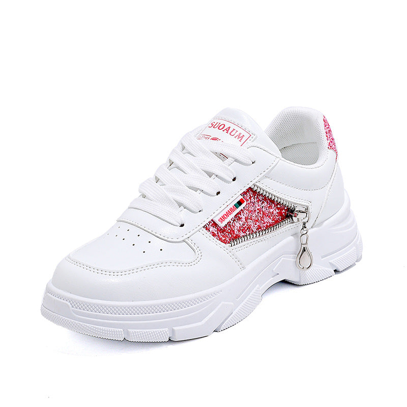 Damen Chunky Sneaker Glitzer Rutschfest