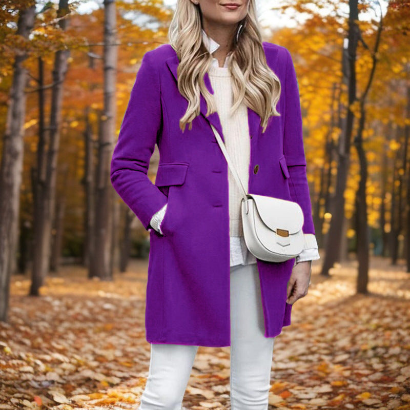 Damen Wollmantel Berliner Stil Elegantes Design