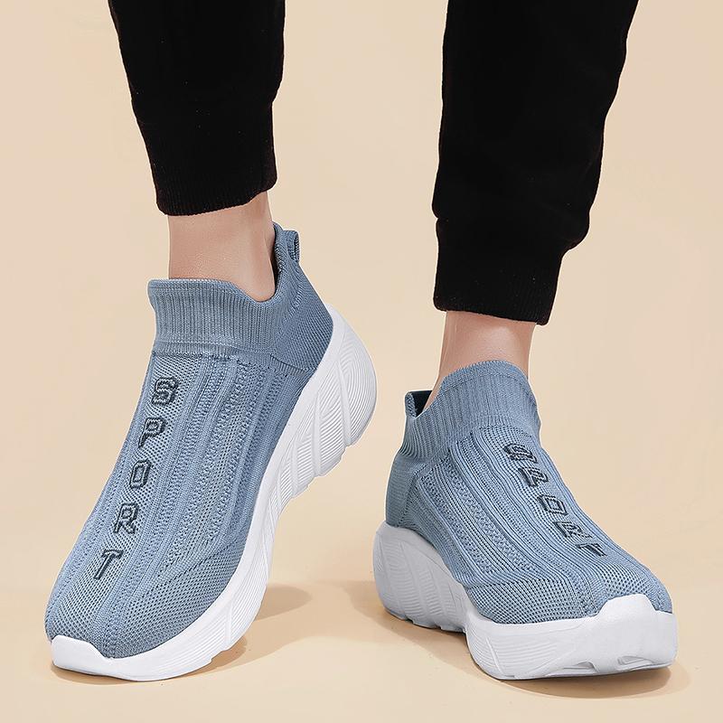 Damen Sneaker Strick Bequem Schwarz - Norvielle