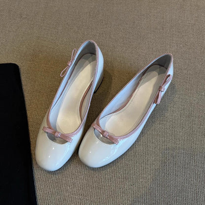 Damen Ballerinas Glitzernd Bequem Mit Schleifen