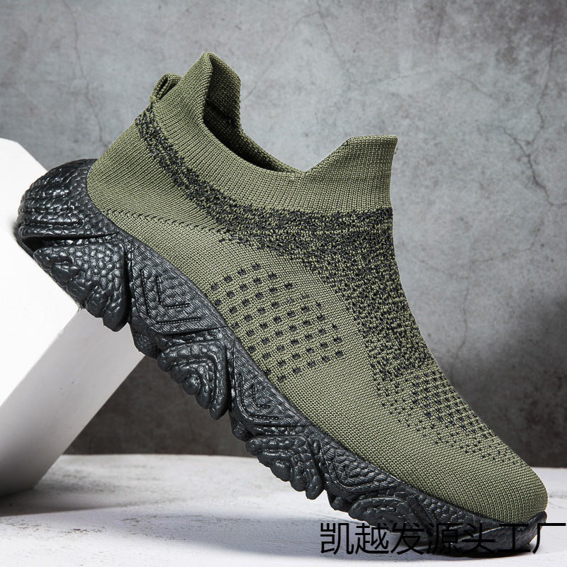 Damen Sneaker Strickoptik Hochkragen Rutschfest - Norvielle