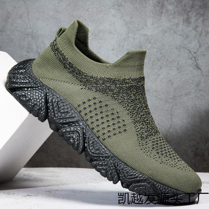 Damen Sneaker Strickoptik Hochkragen Rutschfest - Norvielle