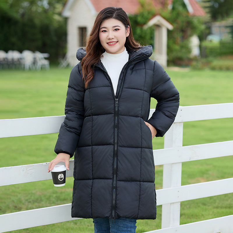 Damen Winterjacke Warme Kapuze Reißverschluss
