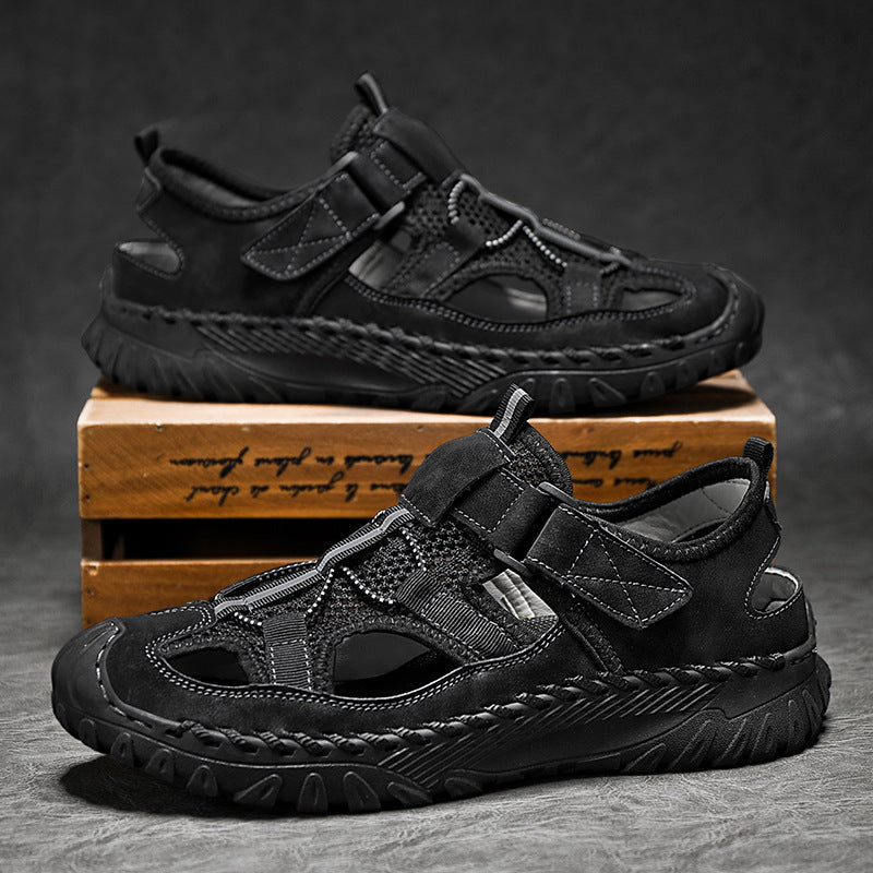 Damen Freizeitsandalen Atmungsaktives Leder Rutschfeste Sohle