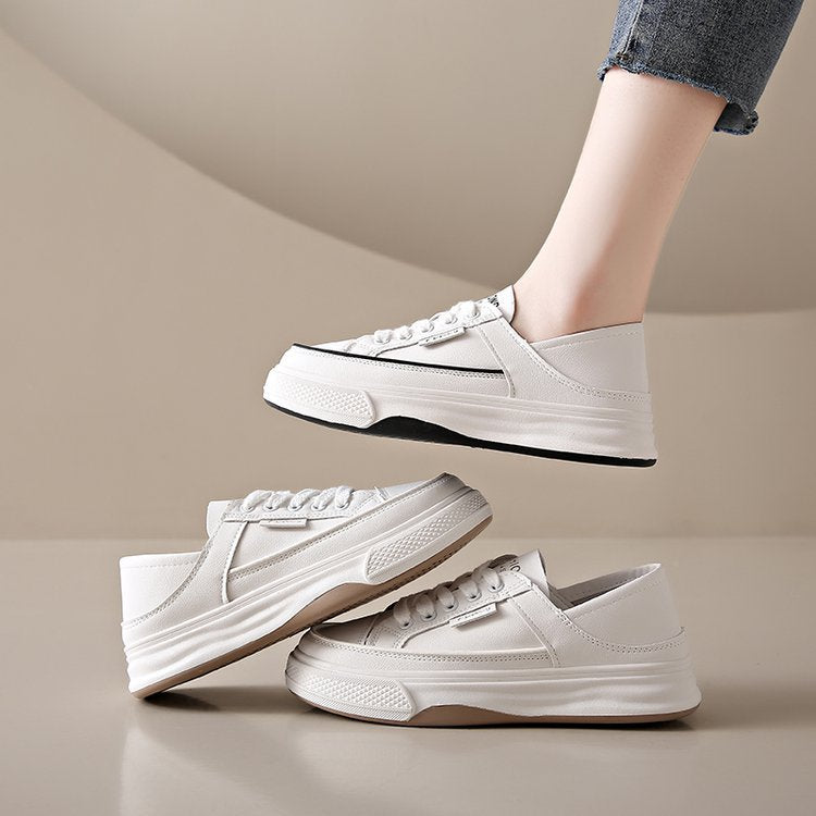 Damen Plattform Sneaker Atmungsaktives Material Bequem