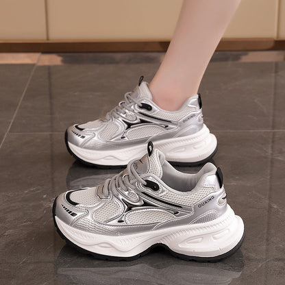 Damen Sneaker Sportlich Atmungsaktives Mesh Stabile Sohle