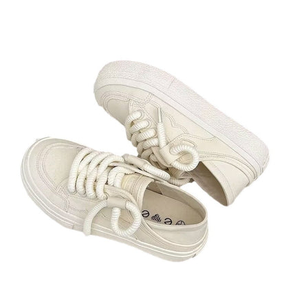 Damen Sneaker Bequem Canvas Dicke Sohle Mode