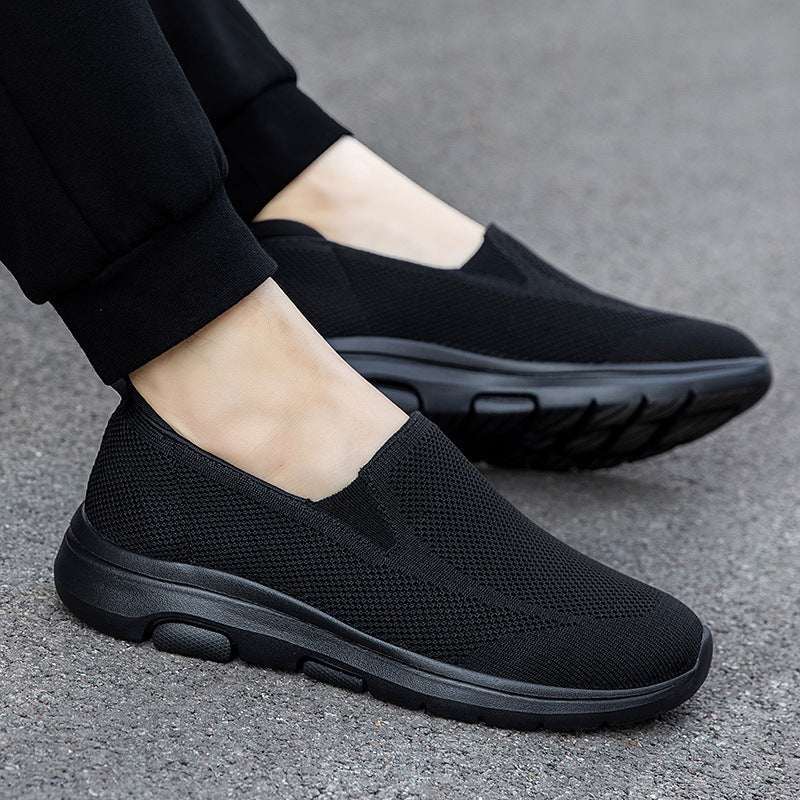 Damen Slip-On Sneaker Atmungsaktives Mesh e Fitnessschuhe