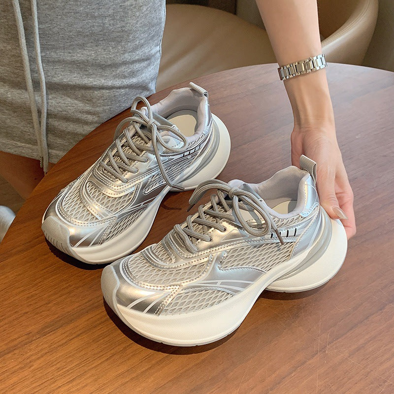 Damen Sneaker Atmungsaktives Netzdesign Sportlich