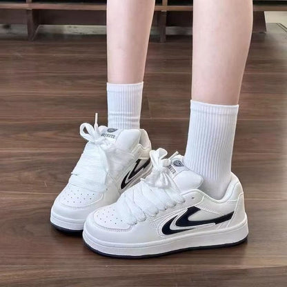 Damen Sneaker Weich Bequem Mit Schnürsenkeln - Norvielle