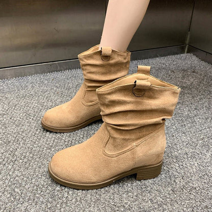 Damen Stiefeletten Weich Rutschfeste Sohle Bequem