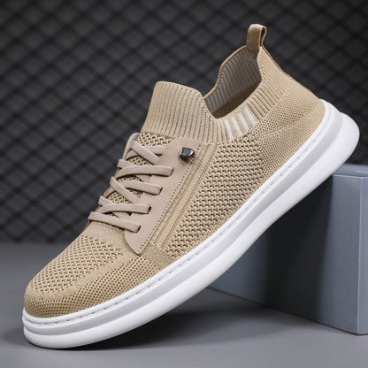 Damen Sneaker Bequem Elastisch Mit Reißverschluss - Norvielle