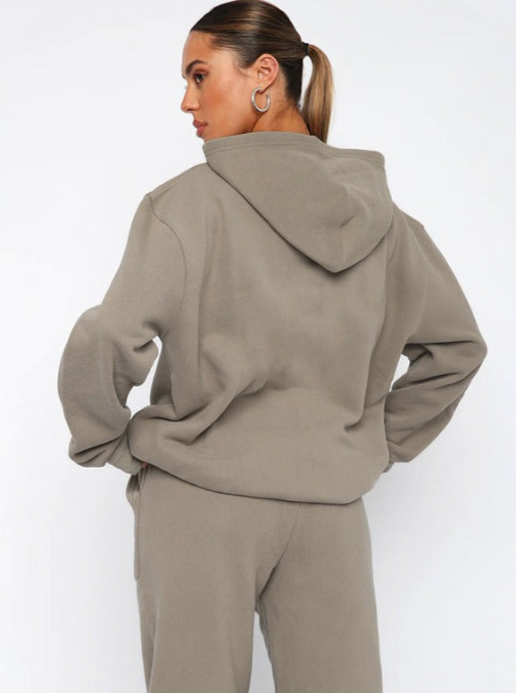 Damen Hoodie Set Oversized Jogger Bequem