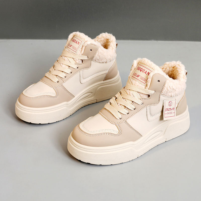 Damen High- Sneaker Sportlich Weiches Innenfutter