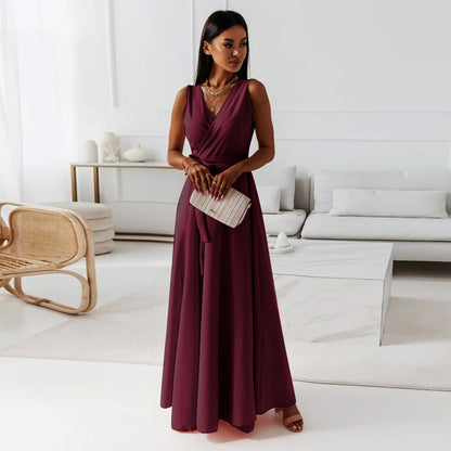 Damen Minikleid Wickelkleid V-Ausschnitt Elegantes Design