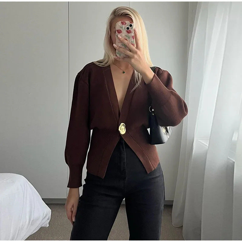 Damen Strickjacke Moderner Glamour Stil - Norvielle