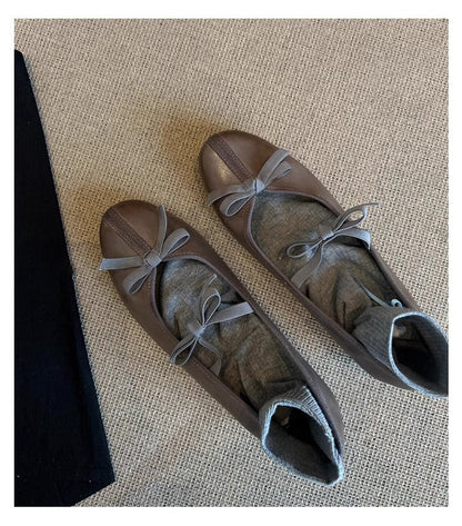 Damen Ballerinas Schleifen Design Bequem Elegant