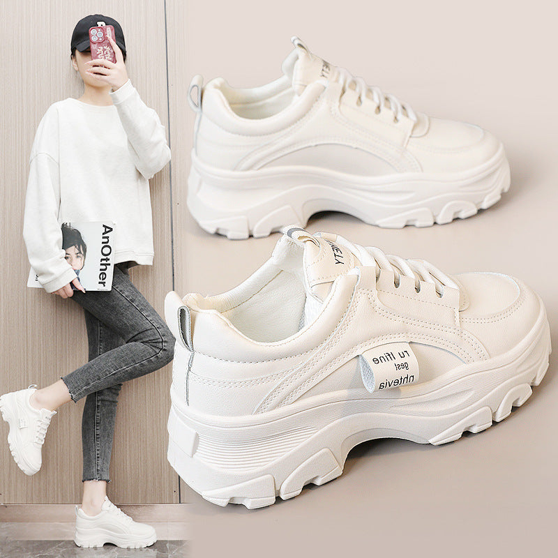 Damen Sneaker Chunky Atmungsaktives Mesh Beige - Norvielle