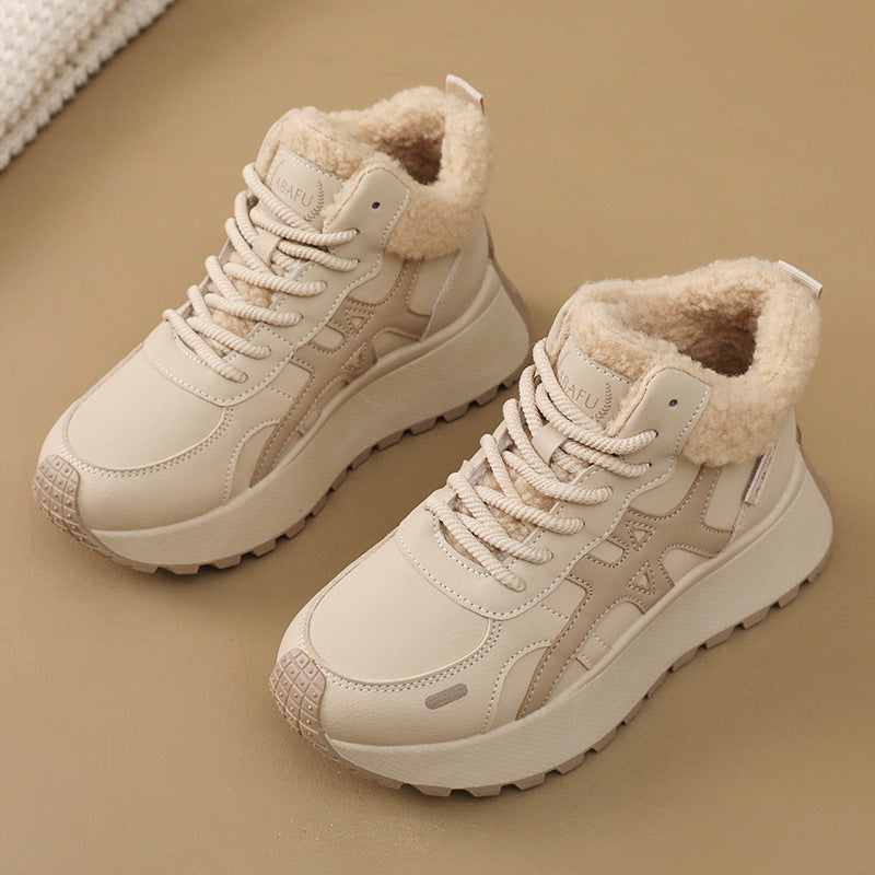Damen Sneaker Warmfleece Innenfutter Rutschfest