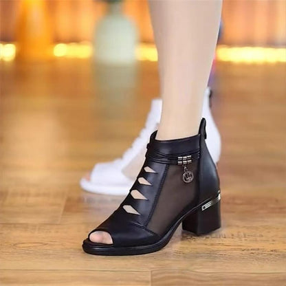 Damen Stiefeletten Atmungsaktives Leder Bequem