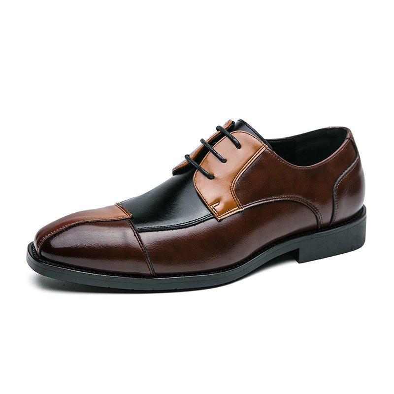 Herren Schnürschuhe Elegantes Leder Zweifarbig