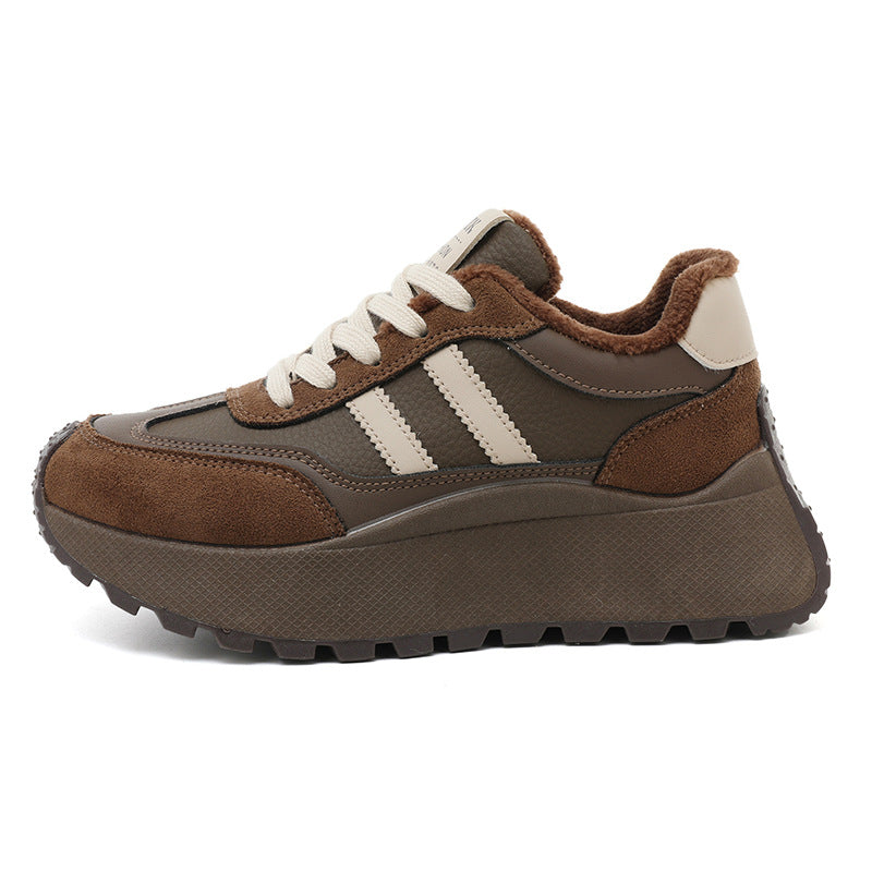 Damen Chunky Sneaker Rutschfest Plattform Schuhe Bequem