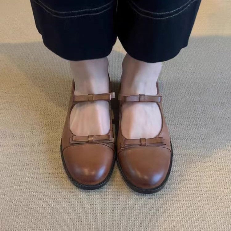 Damen Lederschuhe Mary Jane Elegant Komfortabel