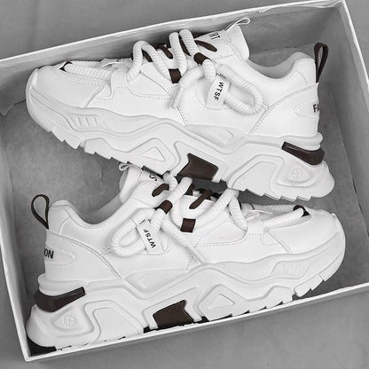 Damen Sneaker Sportlich Chunky Schnell Schnüren - BerlinGlamour