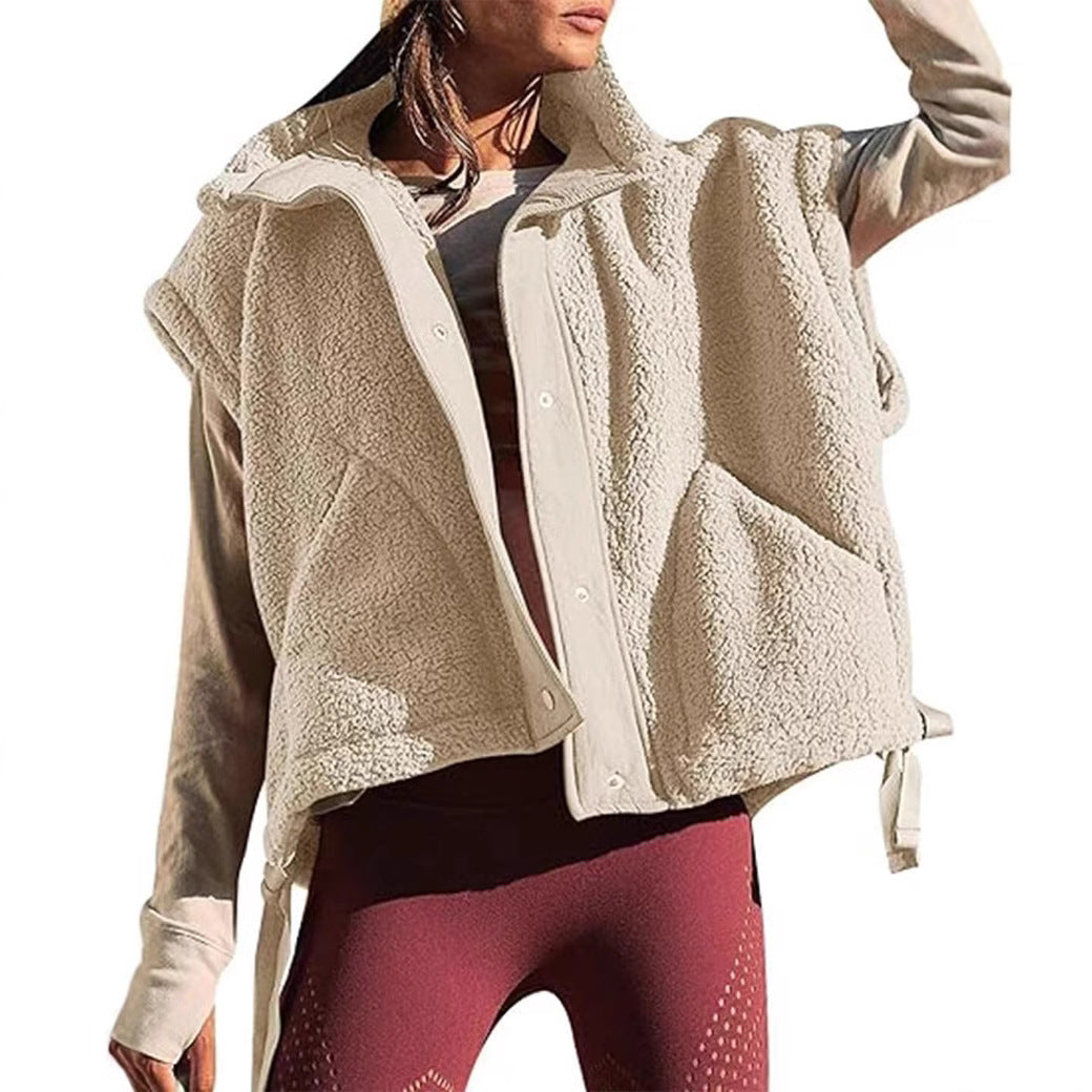 Damen Teddyweste Weich Modern