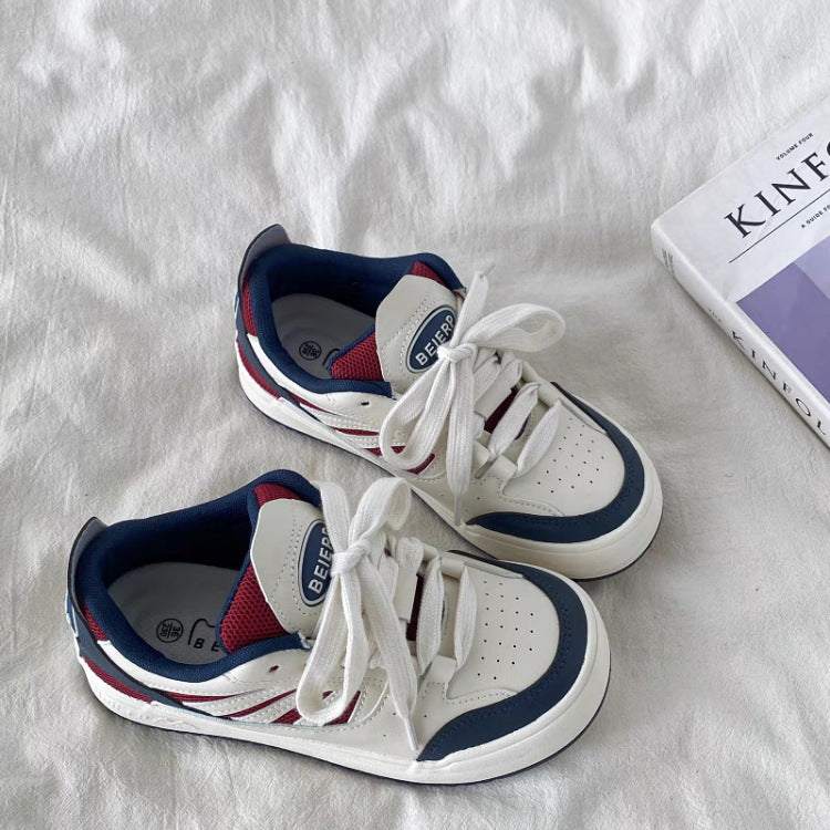 Damen Sneaker Retro Perforiert Komfortschuhe
