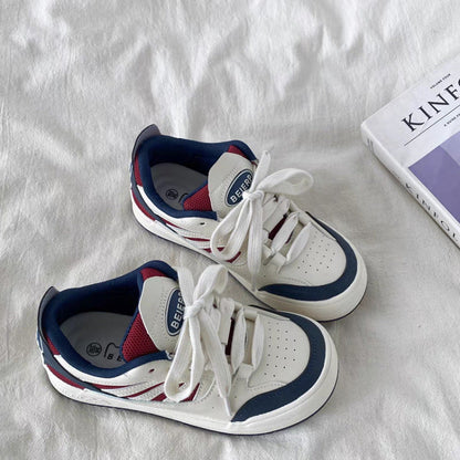Damen Sneaker Retro Perforiert Komfortschuhe