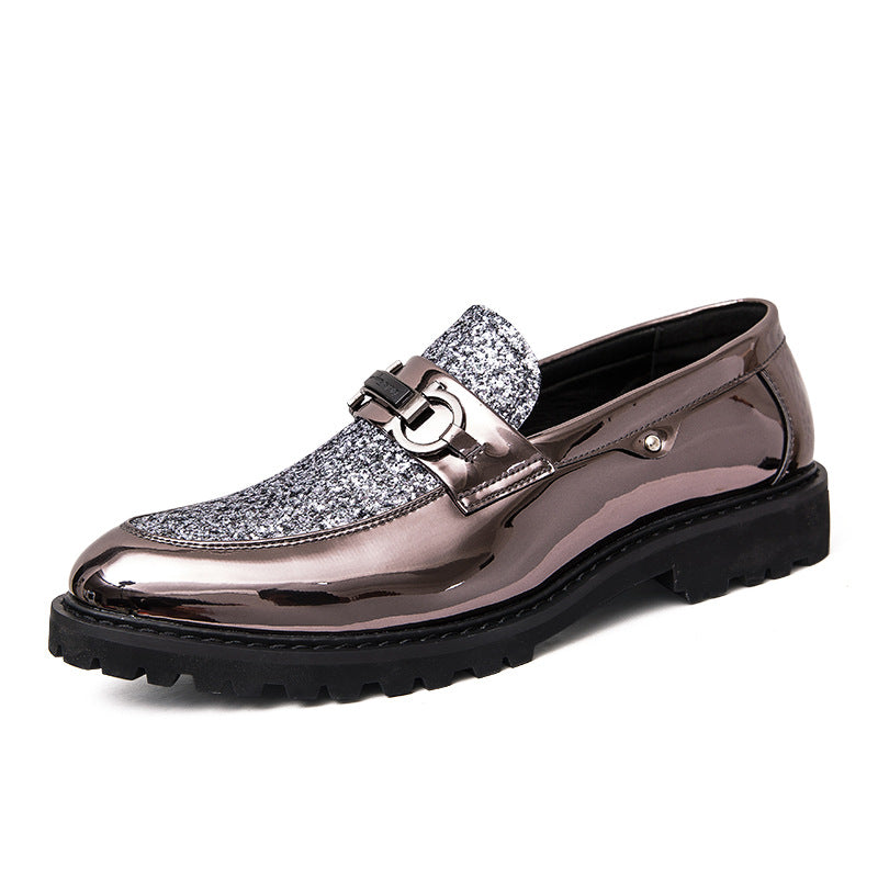 Damen Mokassins Glitzer Schuhe Elegant