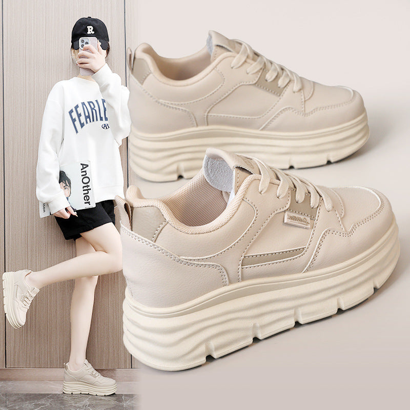 Damen Plateau Sneaker Hoch atmungsaktiv mit Dämpfung Schwarz - Norvielle