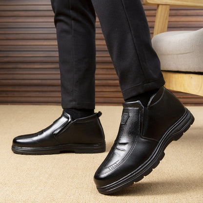 Herren Leder-Stiefeletten Rutschfeste Sohle
