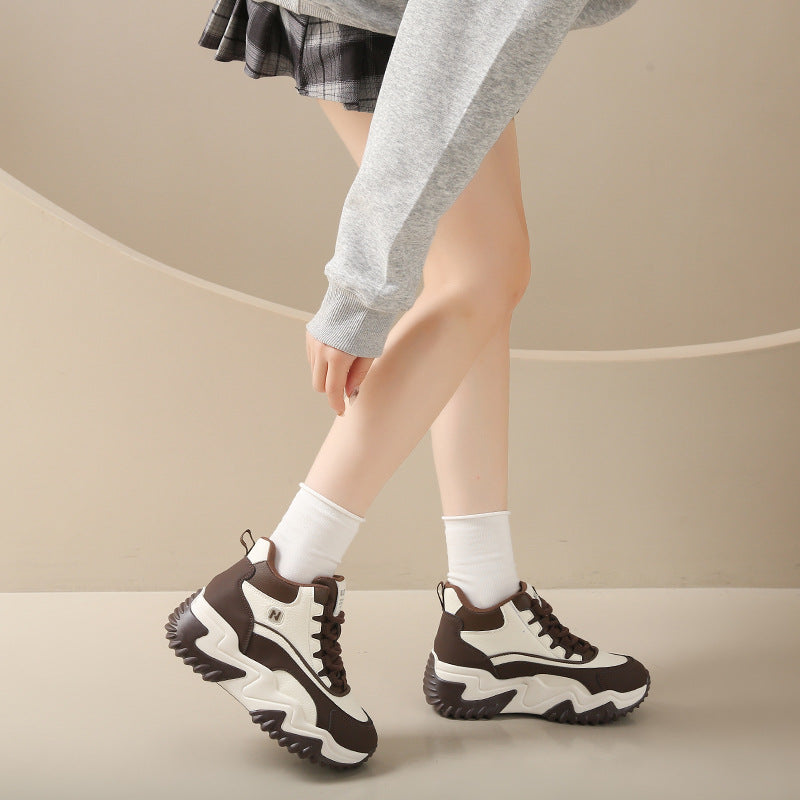 Damen High Sneaker Sportlich Chunky