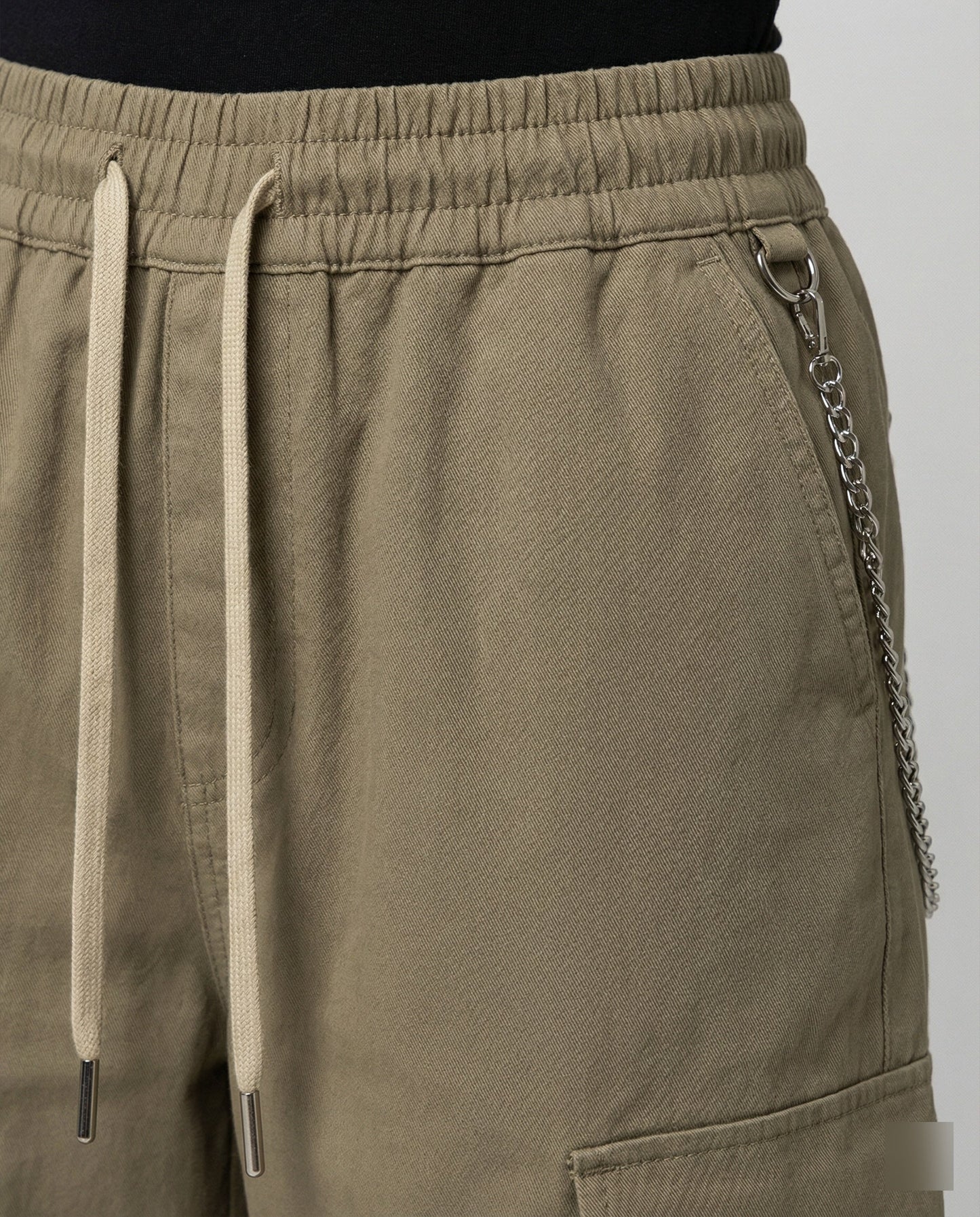 Damen Cargo-Hose Bequem Weit mit Kordelzug und Saumverstellung
