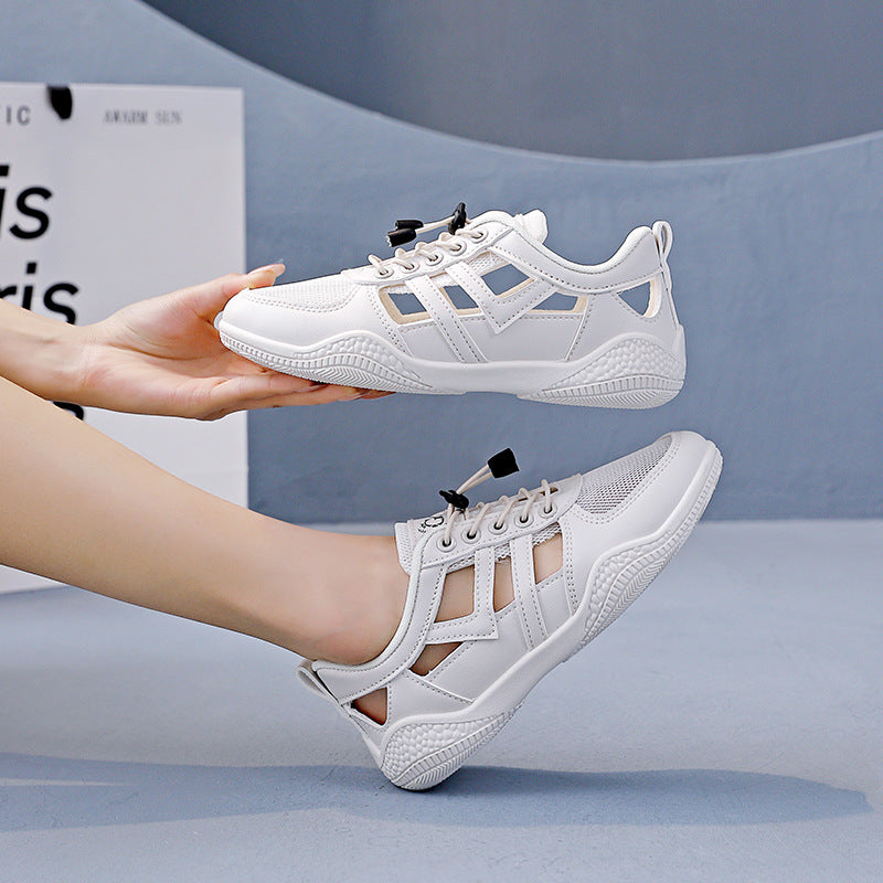 Damen Sneaker Atmungsaktives Mesh Schnürsystem Schwarz - Norvielle