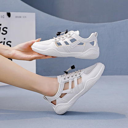 Damen Sneaker Atmungsaktives Mesh Schnürsystem Schwarz - Norvielle