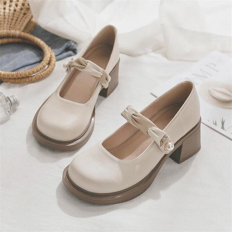 Damen Pumps High Heels mit Schleife