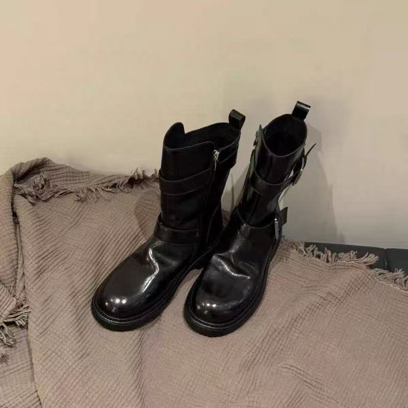 Damen Stiefel Modisch Verstellbare Riemen