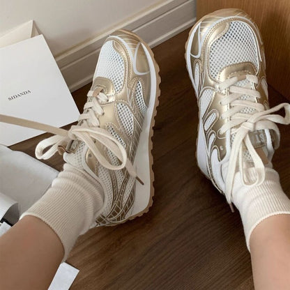 Damen Sneaker Sportlich Elegant Mesh