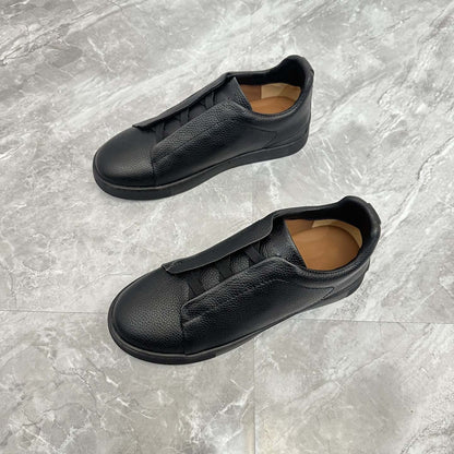 Damen Sneaker Slip-On Leder Rutschfest