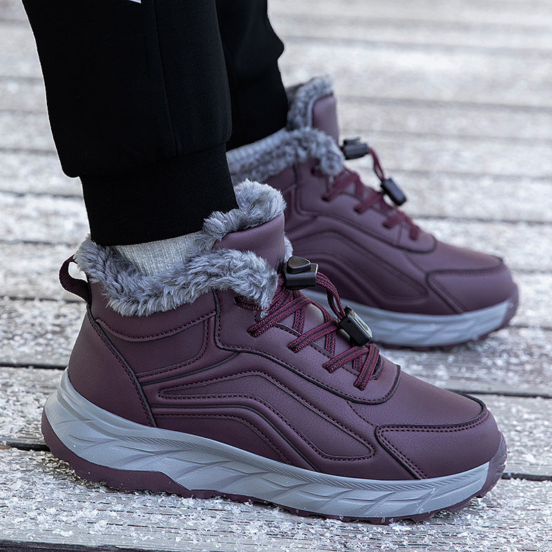 Damen Winterstiefel Warm Rutschfest Schnellverschluss