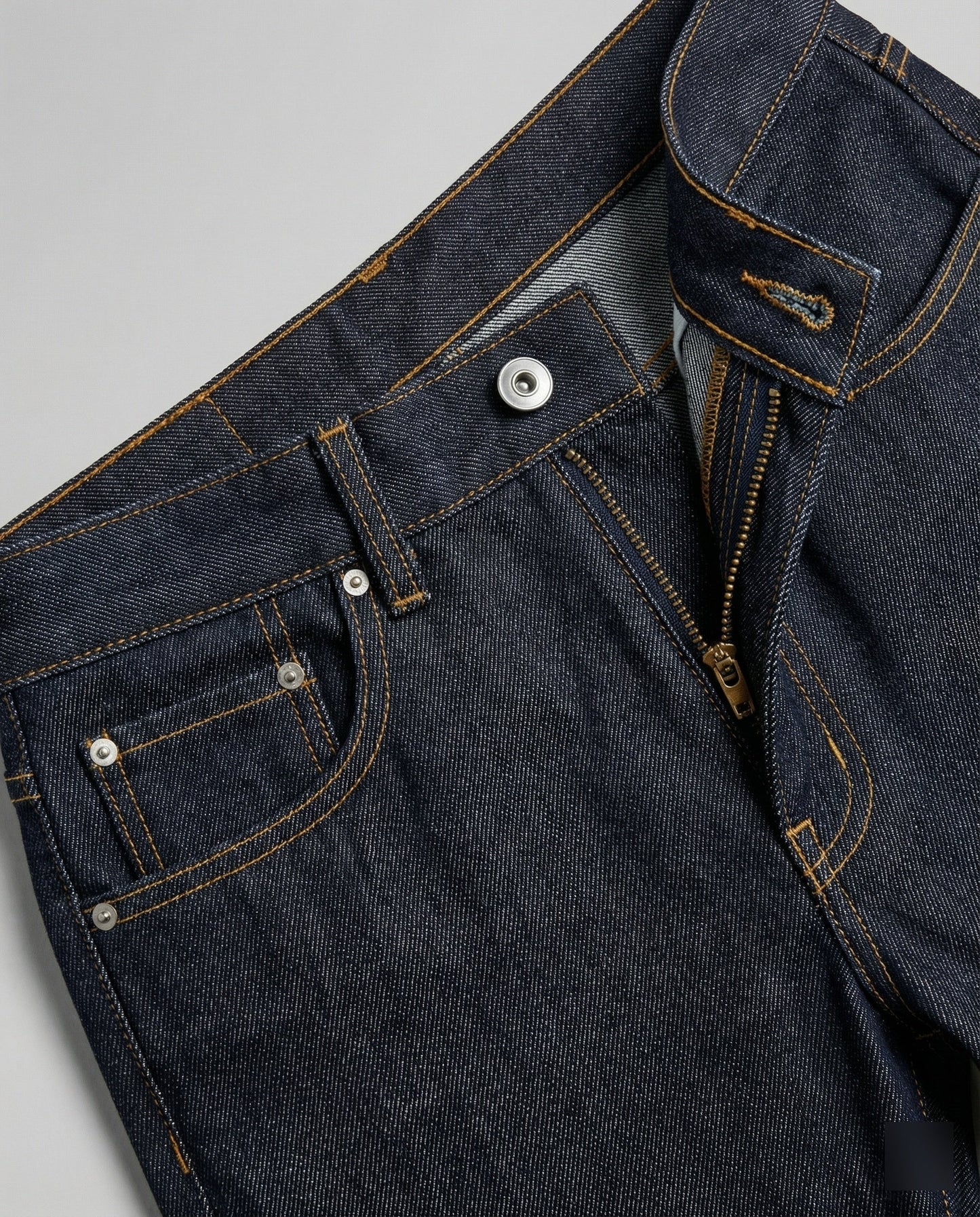 Herren Wide Leg Jeans Schwere Denim Hose