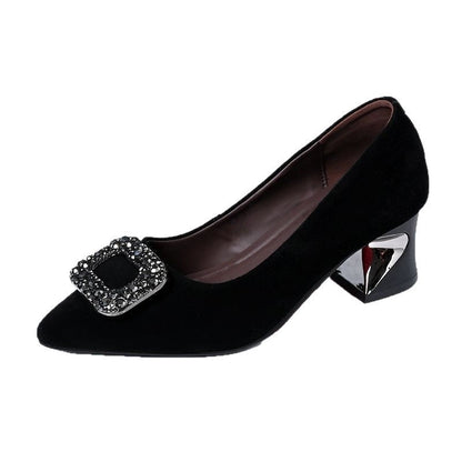 Damen Hochhackige Pumps Glitzer Elegantes Leder
