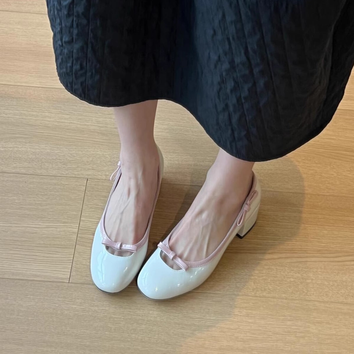 Damen Ballerinas Glitzernd Bequem Mit Schleifen