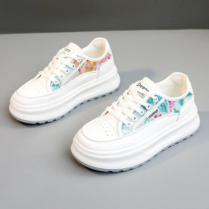 Damen Plateau Sneaker Hochhackiger Sportschuh