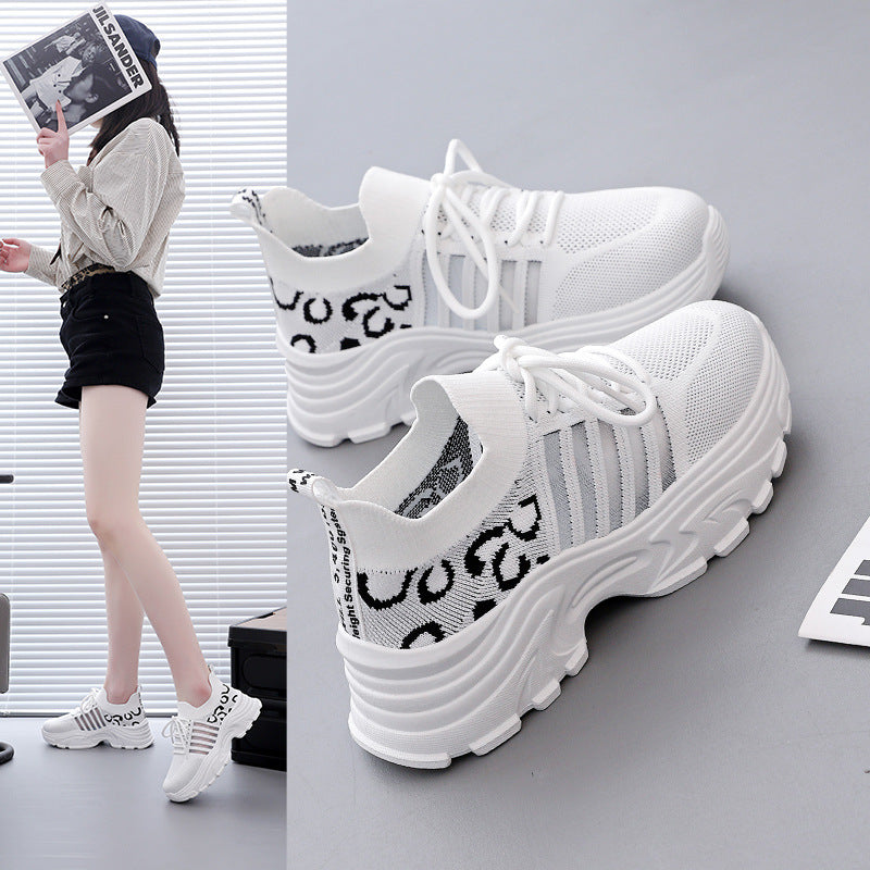 Damen Sneaker Leopardenmuster Komfortabel Sportlich - Norvielle