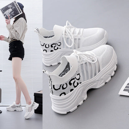 Damen Sneaker Leopardenmuster Komfortabel Sportlich - Norvielle