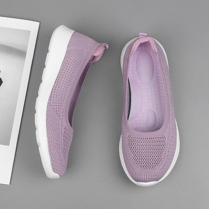 Damen Slip-On Schuhe Atmungsaktives Material Komfort